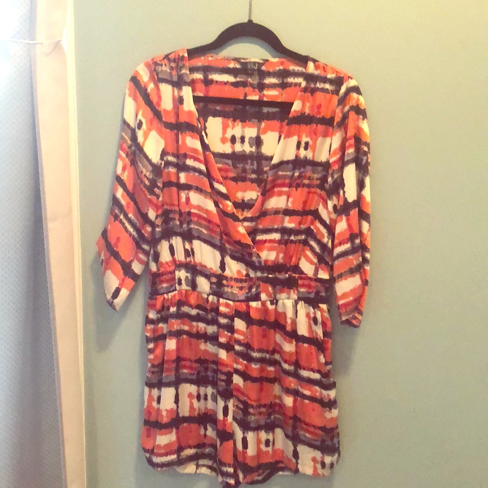 Orange and purple romper